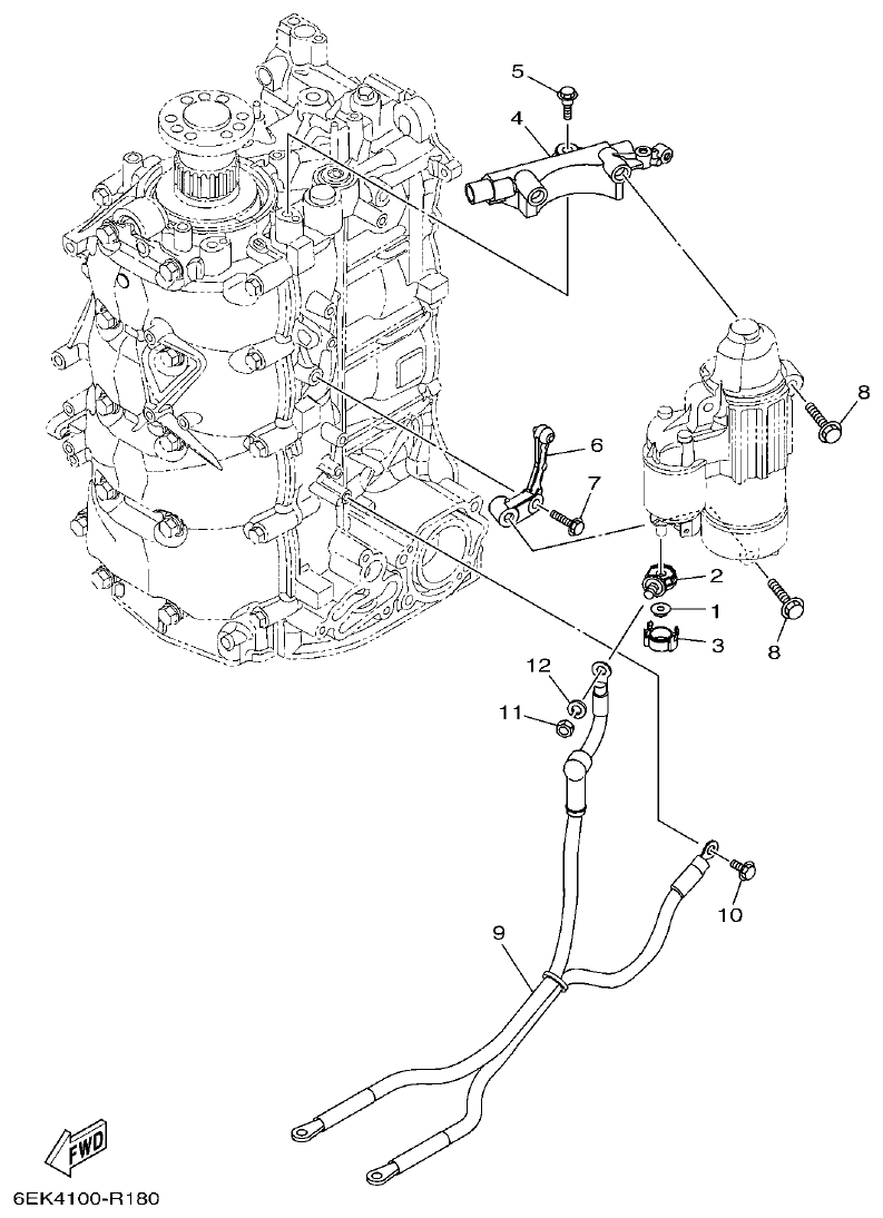 Yamaha F130AET, FL130AET ELECTRICAL 3 parts diagram